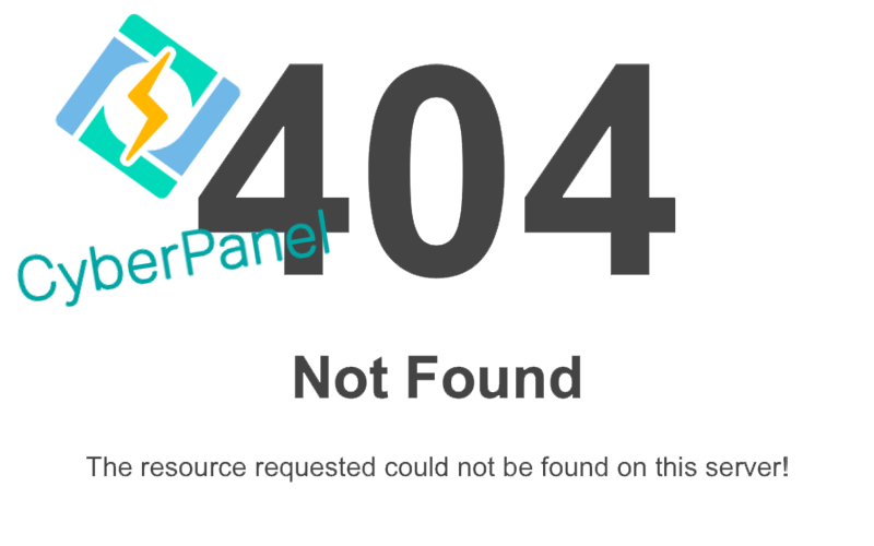 Cyberpanel Custom 404 pages